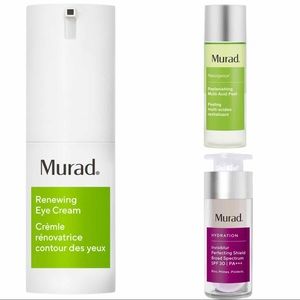 Murad Skin Bundle - Renewing Eye Cream, Replenishing Multi-Acid Peel, Invisiblur